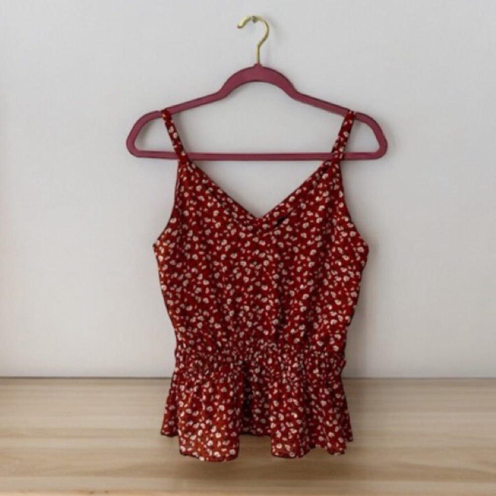 Sienna sky floral sleeveless blouse l SIZE L